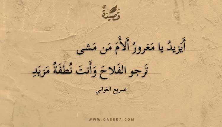 قصيدة أيزيد يا مغرور ألأم من مشى