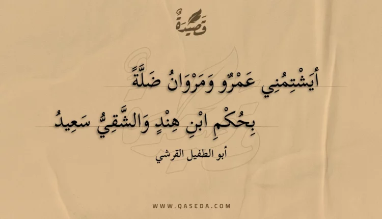 قصيدة أيشتمني عمرو ومروان ضلة