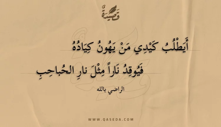 قصيدة أيطلب كيدي من يهون كياده