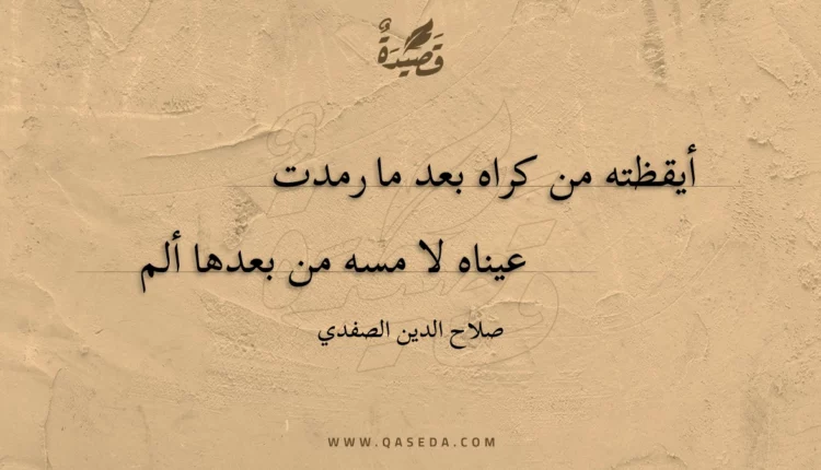 قصيدة أيقظته من كراه بعد ما رمدت