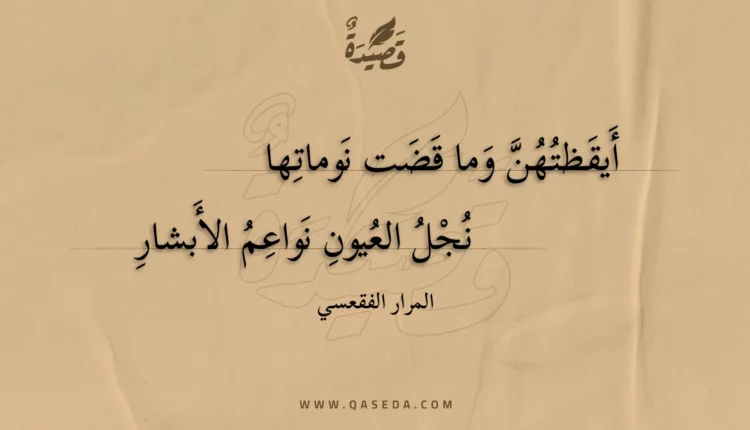 قصيدة أيقظتهن وما قضت نوماتها