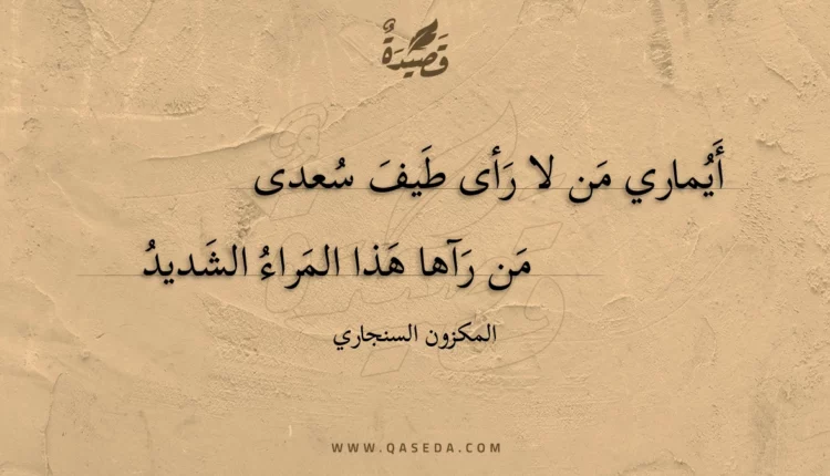 قصيدة أيماري من لا رأى طيف سعدى