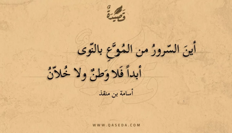 قصيدة أين السرور من المروع بالنوى