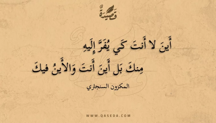 قصيدة أين لا أنت كي يفر إليه