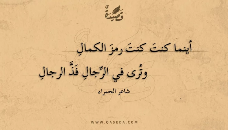 قصيدة أينما كنت كنت رمز الكمال