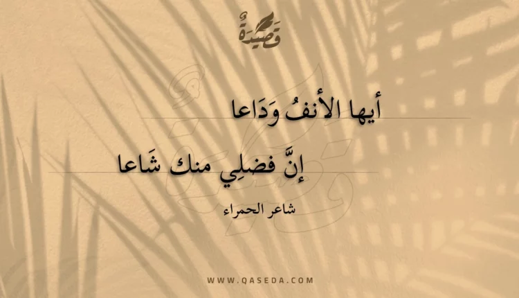 قصيدة أيها الأنف وداعا