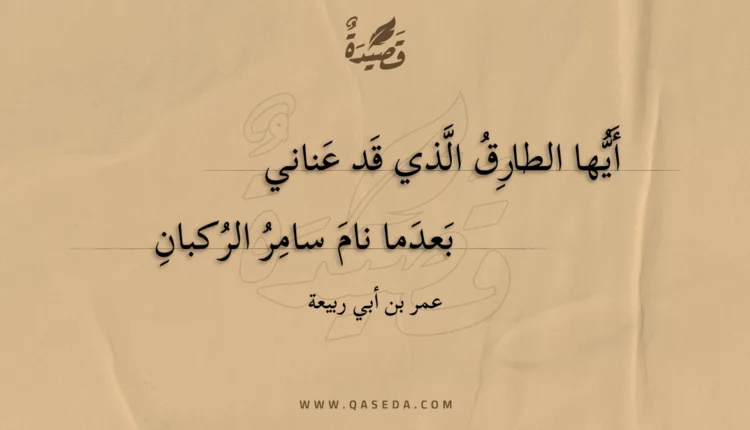 قصيدة أيها الطارق الذي قد عناني