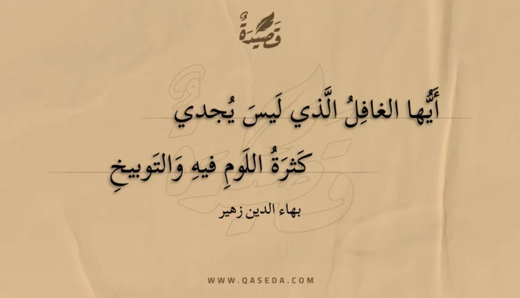 قصيدة أيها الغافل الذي ليس يجدي