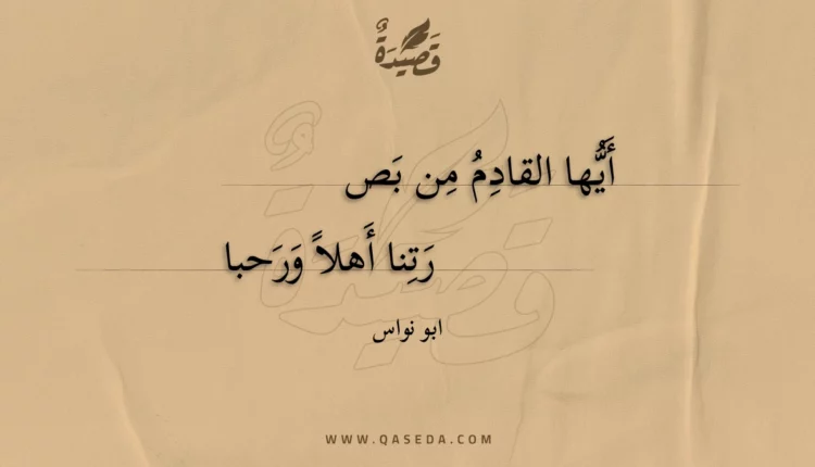 قصيدة أيها القادم من بص