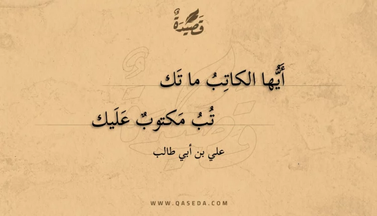 قصيدة أيها الكاتب ما تكتب