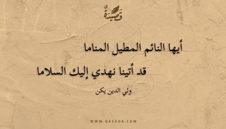 قصيدة أيها النائم المطيل المناما