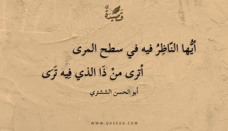 قصيدة أيها الناظر فيه في سطح المرى