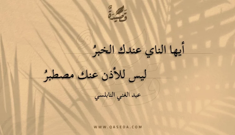 قصيدة أيها الناي عندك الخبر