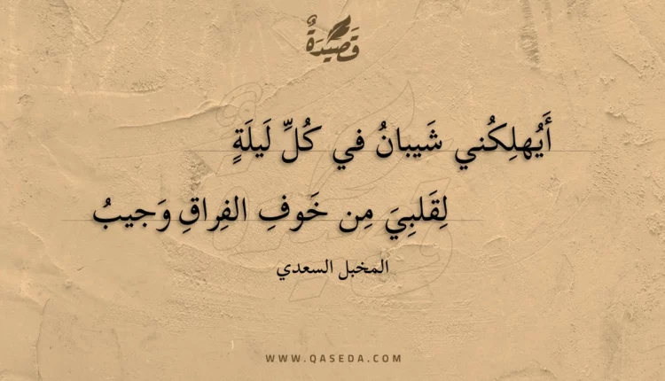 قصيدة أيهلكني شيبان في كل ليلة