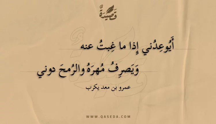 قصيدة أيوعدني إذا ما غبت عنه