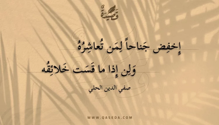 قصيدة إخفض جناحا لمن تعاشره