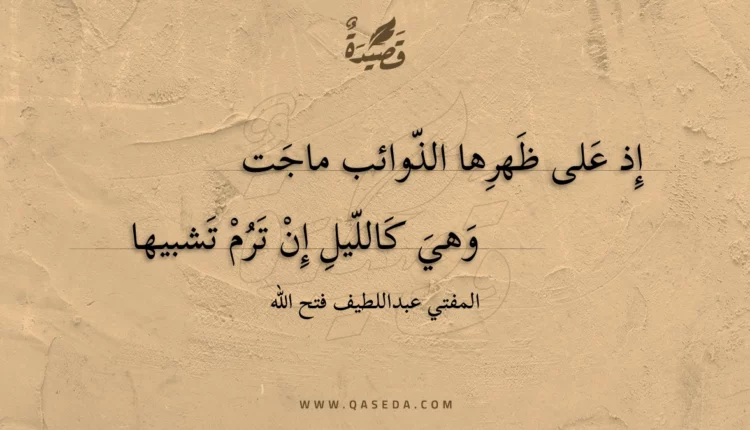 قصيدة إذ على ظهرها الذوائب ماجت