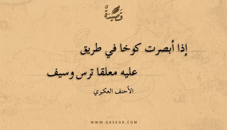 قصيدة إذا أبصرت كوخا في طريق