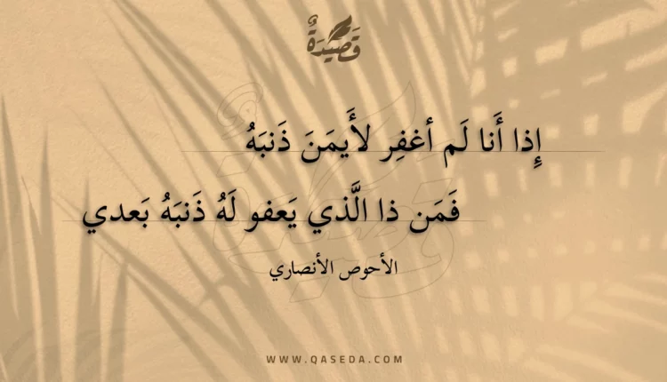 قصيدة إذا أنا لم أغفر لأيمن ذنبه
