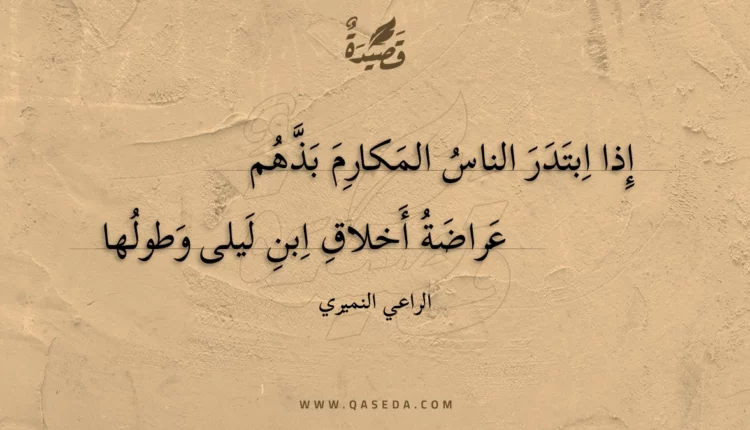 قصيدة إذا ابتدر الناس المكارم بذهم