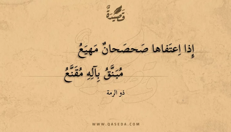 قصيدة إذا اعتفاها صحصحان مهيع