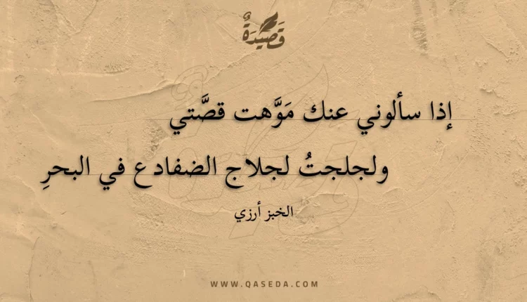 قصيدة إذا سألوني عنك موهت قصتي
