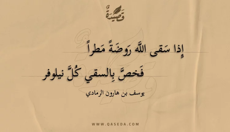 قصيدة إذا سقى الله روضة مطرا