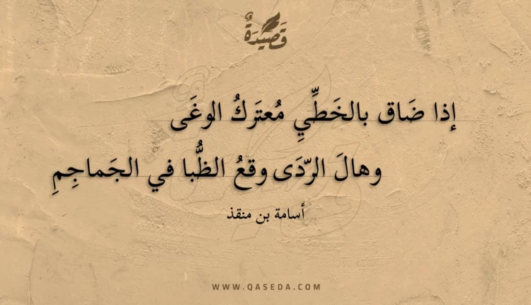 قصيدة إذا ضاق بالخطي معترك الوغى
