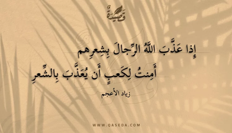 قصيدة إذا عذب الله الرجال بشعرهم