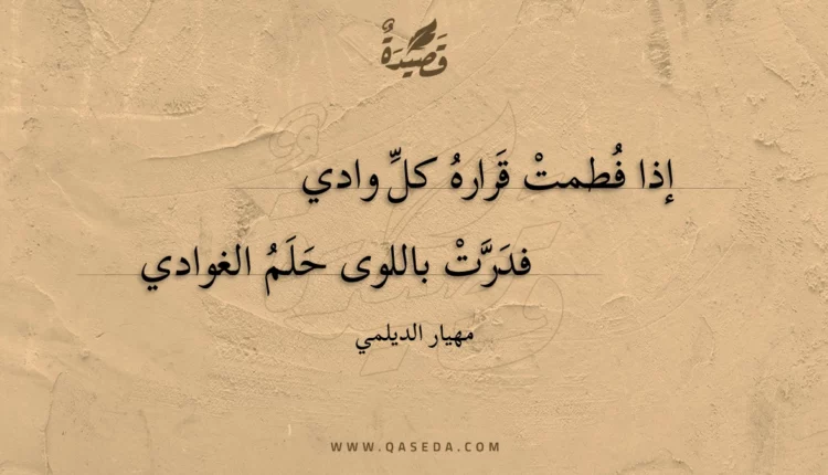 قصيدة إذا فطمت قراره كل وادي