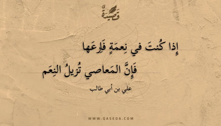 قصيدة إذا كنت في نعمة فارعها
