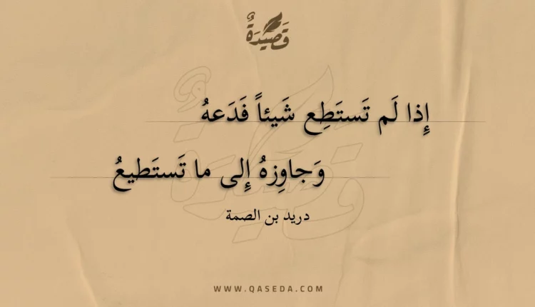 قصيدة إذا لم تستطع شيئاً فدعه