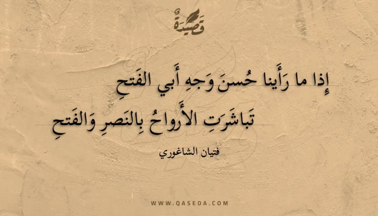 قصيدة إذا ما رأينا حسن وجه أبي الفتح