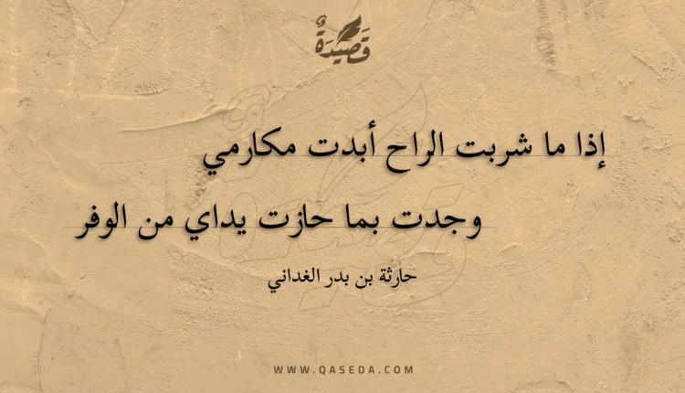 قصيدة إذا ما شربت الراح أبدت مكارمي