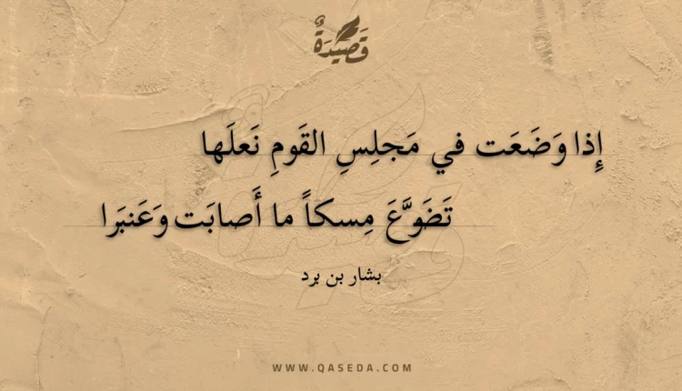 قصيدة إذا وضعت في مجلس القوم نعلها