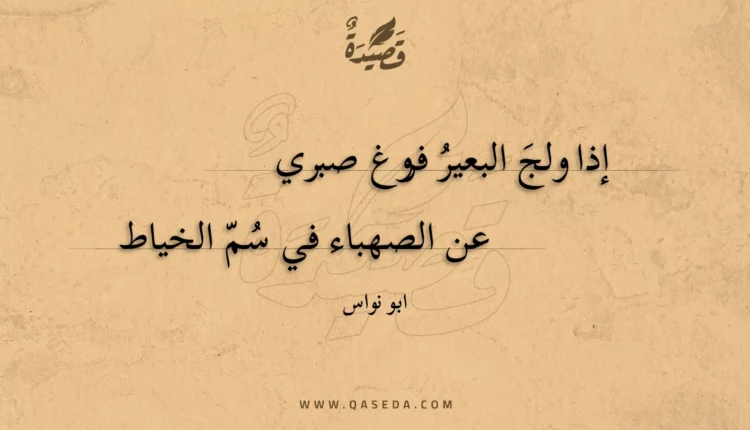قصيدة إذا ولج البعير فروغ صبري
