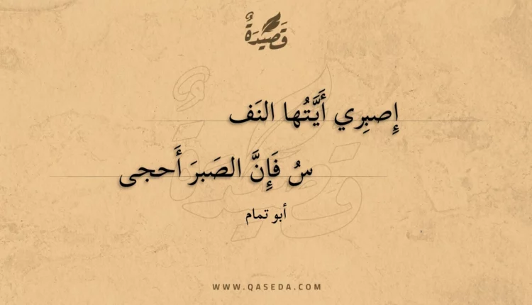 قصيدة إصبري أيتها النف