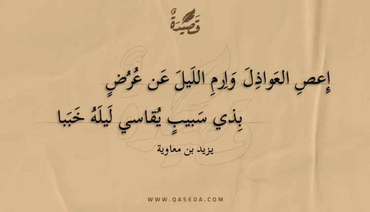 قصيدة إعص العواذل وارم الليل عن عرض