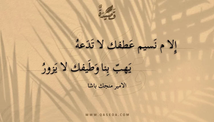قصيدة إلا م نسيم عطفك لا تدعه