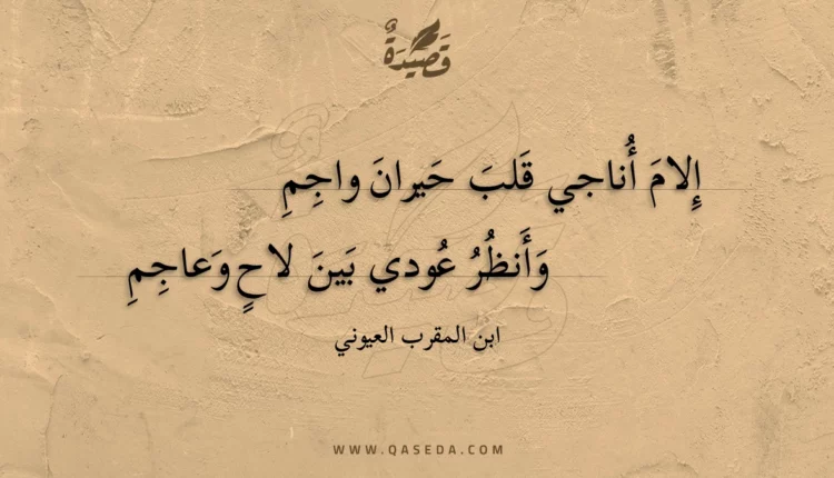 قصيدة إلام أناجي قلب حيران واجم