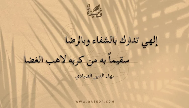 قصيدة إلهي تدارك بالشفاء وبالرضا