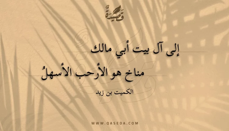 قصيدة إلى آل بيت أبي مالك
