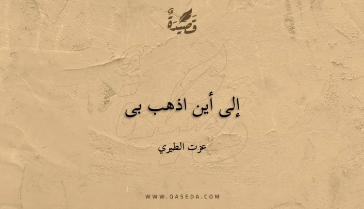 قصيدة إلى أين اذهب بى