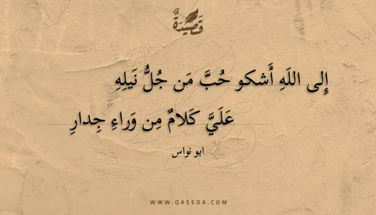 قصيدة إلى الله أشكو حب من جل نيله