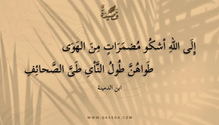 قصيدة إلى الله أشكو مضمرات من الهوى