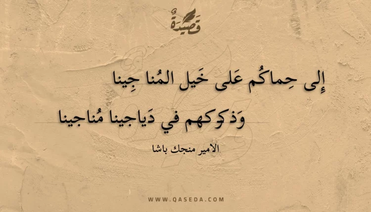 قصيدة إلى حماكم على خيل المنا جينا