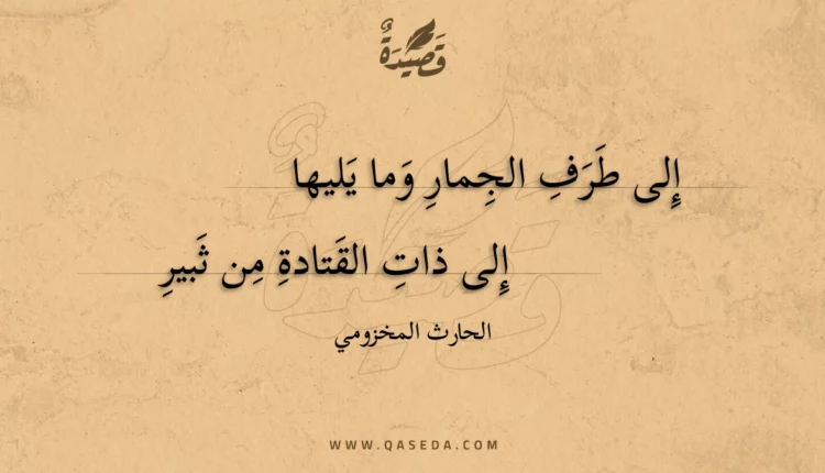 قصيدة إلى طرف الجمار وما يليها