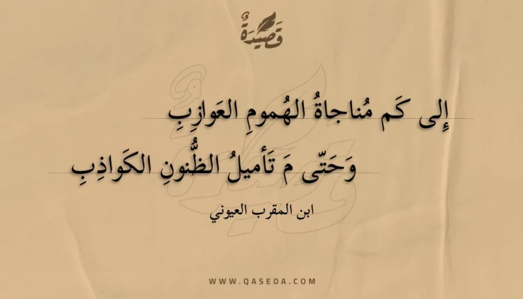 قصيدة إلى كم مناجاة الهموم العوازب