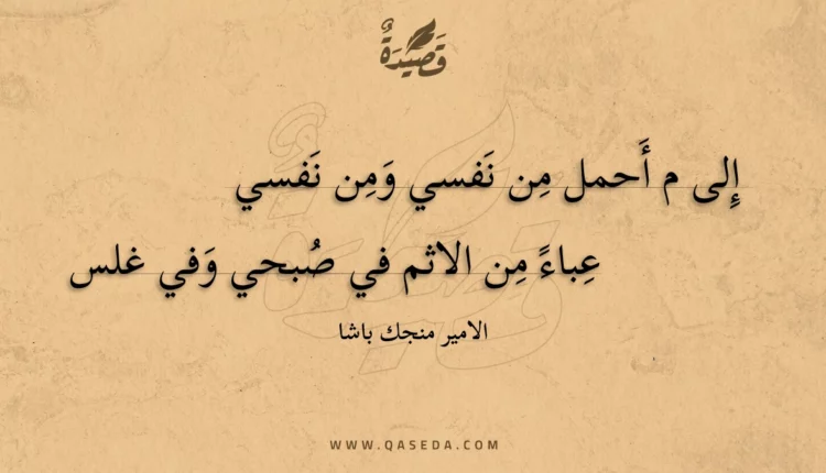 قصيدة إلى م أحمل من نفسي ومن نفسي