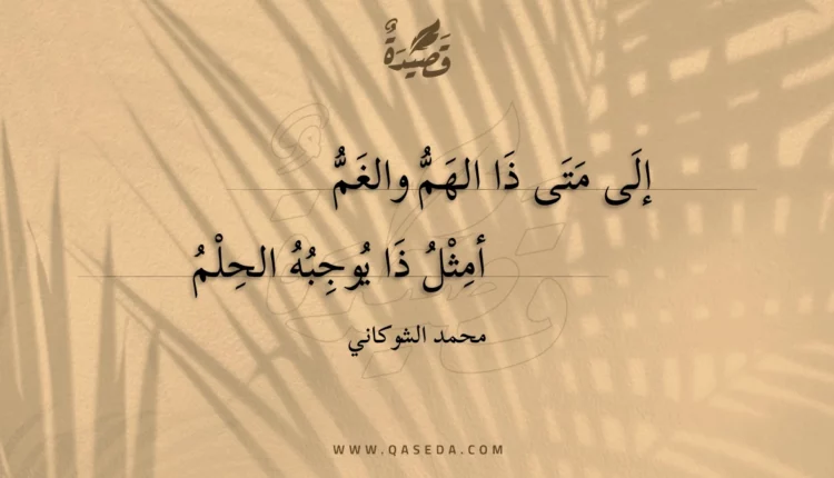 قصيدة إلى متى ذا الهم والغم